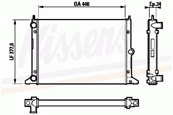 67305 Nissens Radiador de esfriamento de motor