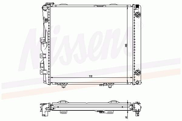 Radiador de esfriamento de motor Nissens 62683A
