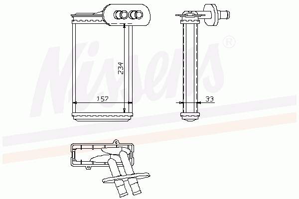 Radiador de forno (de aquecedor) Nissens 73962 preço, a partir de 30,52 USD