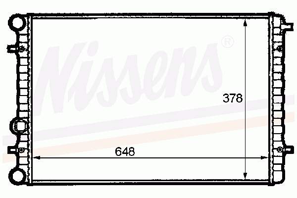 Radiador de esfriamento de motor Nissens 65228