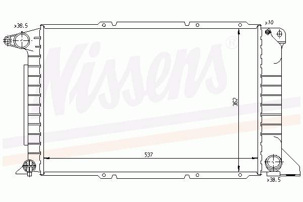 Radiador de esfriamento de motor Nissens 62080A