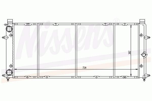 Radiador de esfriamento de motor Nissens 65184