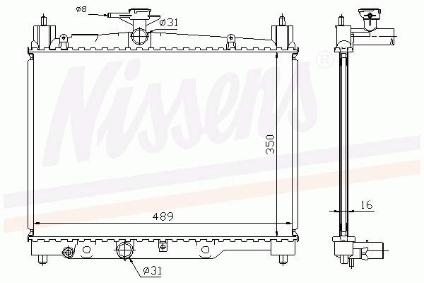 1640023100 Toyota Radiador de esfriamento de motor
