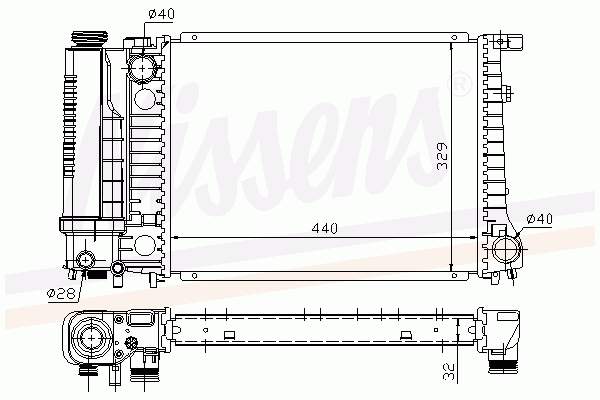 17111712982 BMW Radiador de esfriamento de motor