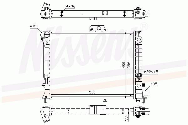 64047 Nissens Radiador de esfriamento de motor
