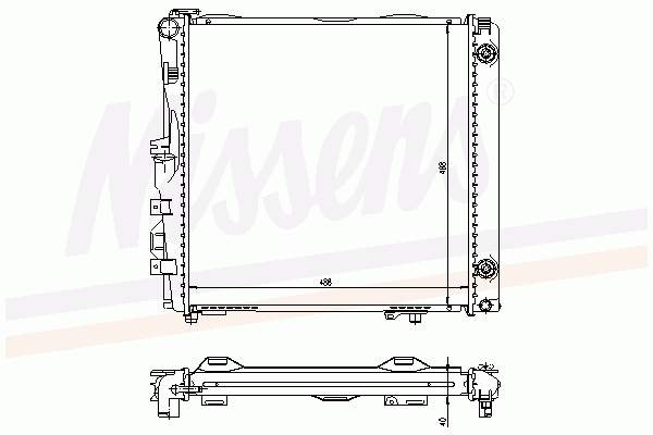 A1265005103 Mercedes Radiador de esfriamento de motor