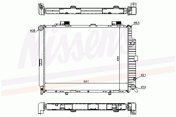 Compre 2105001203 Mercedes Radiador de esfriamento de motor