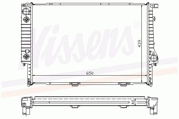 Radiador de esfriamento de motor Nissens 60748A preço, a partir de 231,46 USD