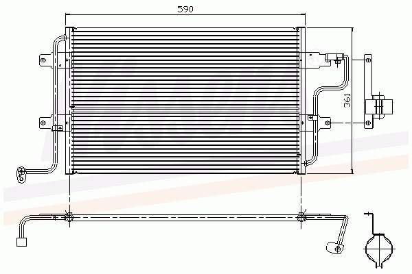 Radiador de aparelho de ar condicionado VAG 1J0820411 preço, a partir de 72,92 USD