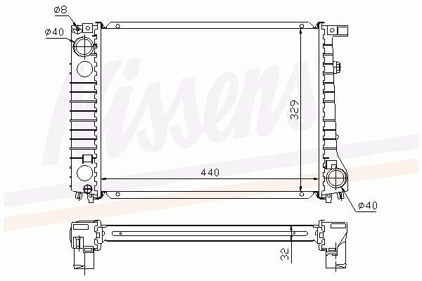 Radiador de esfriamento de motor Nissens 60797A preço, a partir de 95,26 USD