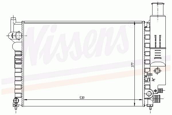 Radiador de esfriamento de motor Nissens 61230