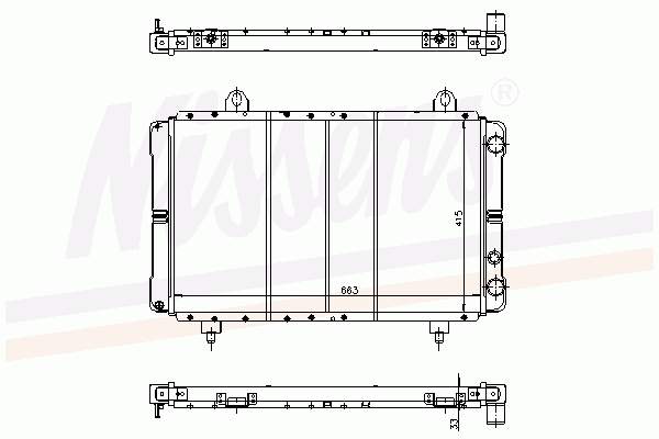 63561 Nissens Radiador de esfriamento de motor