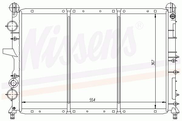 Radiador de esfriamento de motor Nissens 60023 preço, a partir de 371,11 USD