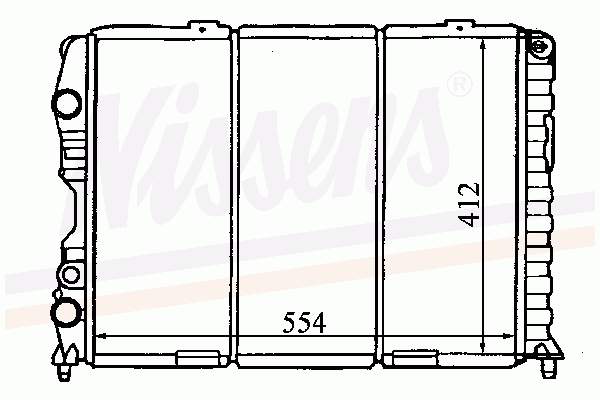 Radiador de esfriamento de motor Nissens 60033