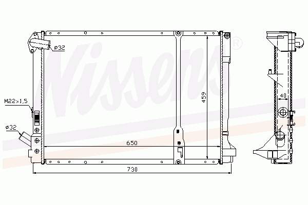 Radiador de esfriamento de motor Nissens 63976A