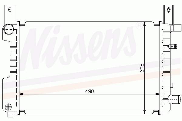 7304940 Ford Radiador de esfriamento de motor