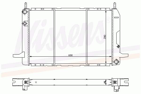 Radiador de esfriamento de motor Nissens 62213