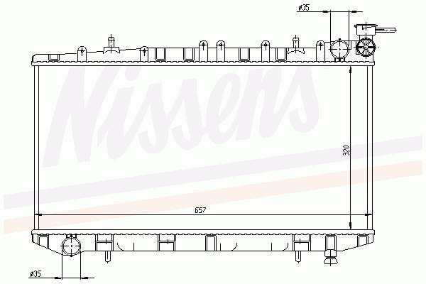 Compre 62961 Nissens Radiador de esfriamento de motor