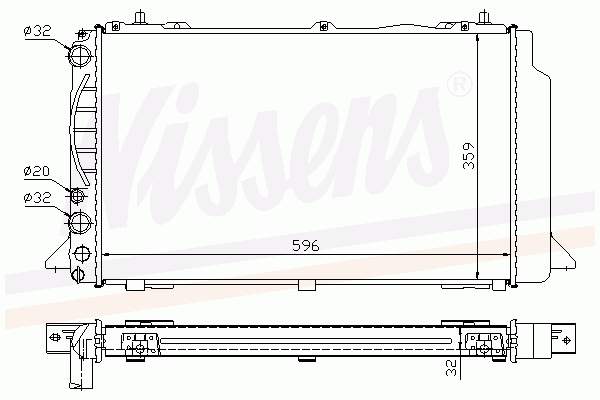 60465A Nissens Radiador de esfriamento de motor