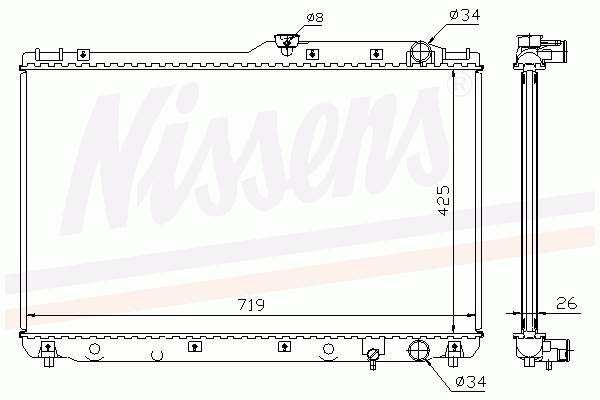 Compre 1640062090 Toyota Radiador de esfriamento de motor