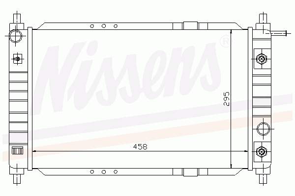 Radiador de esfriamento de motor Nissens 61663
