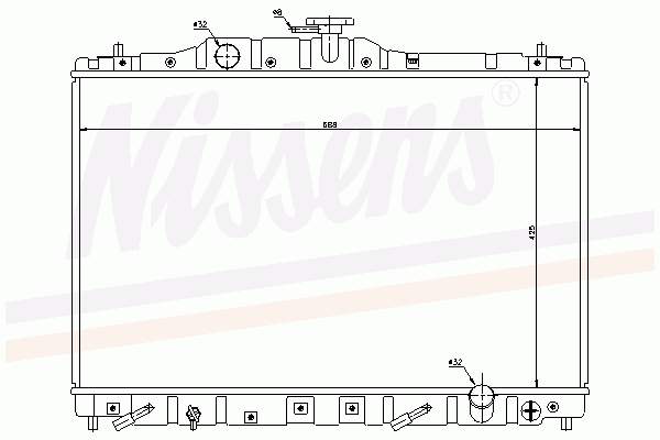 Radiador de esfriamento de motor Nissens 63313 preço, a partir de 153,67 USD