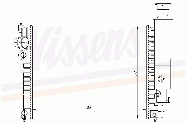 Radiador de esfriamento de motor Nissens 63524