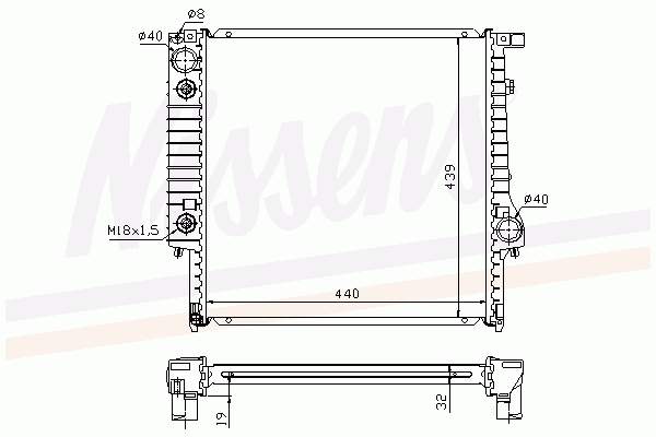 17111712851 BMW Radiador de esfriamento de motor