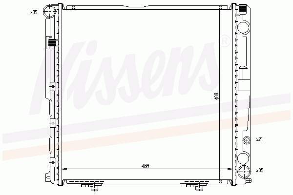 50140802 Polcar Radiador de esfriamento de motor
