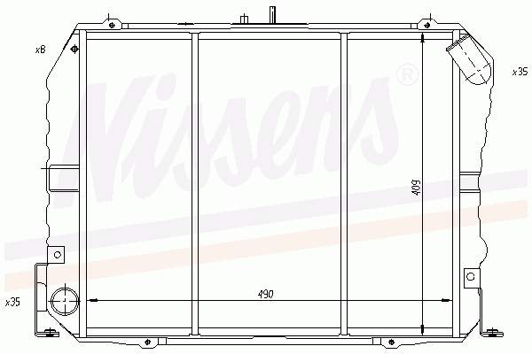 Radiador de esfriamento de motor Nissens 64737