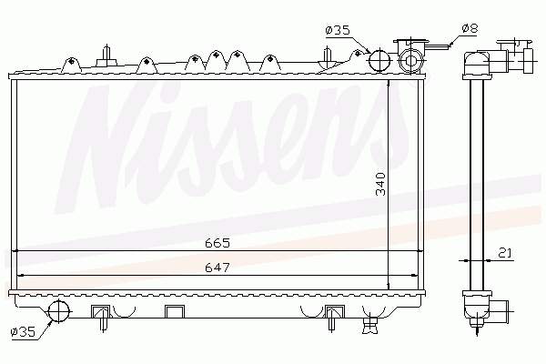 62421 Nissens Radiador de esfriamento de motor