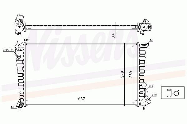 61315 Nissens Radiador de esfriamento de motor