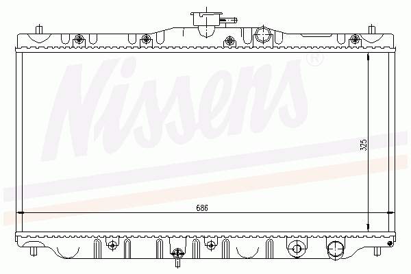 Radiador de esfriamento de motor Nissens 63304