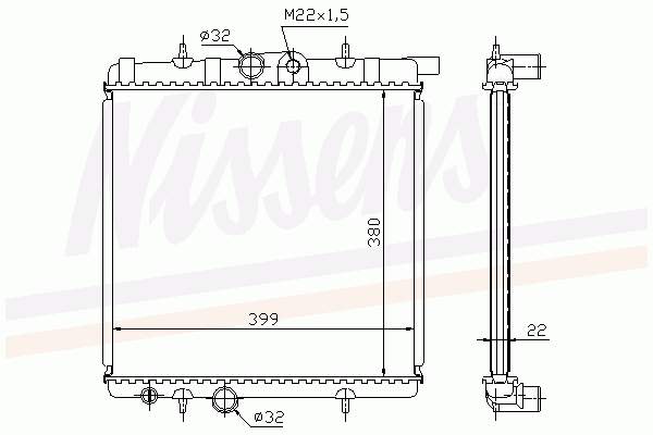 63708A Nissens Radiador de esfriamento de motor