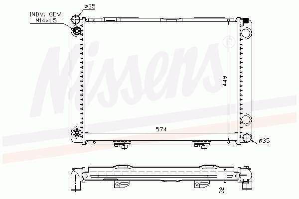 A2015008603 Mercedes Radiador de esfriamento de motor
