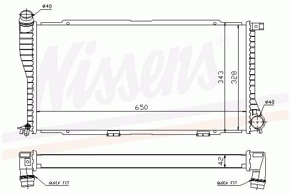 60634A Nissens Radiador de esfriamento de motor