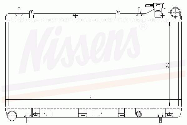Radiador de esfriamento de motor Nissens 64185