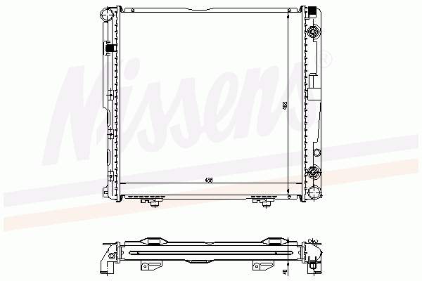 Radiador de esfriamento de motor Nissens 62751A
