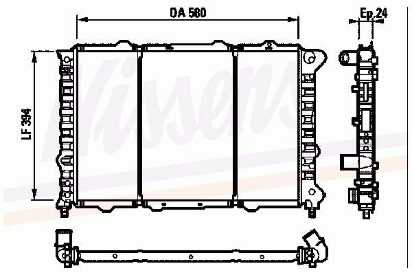 Radiador de esfriamento de motor Nissens 60044 preço, a partir de 89,10 USD