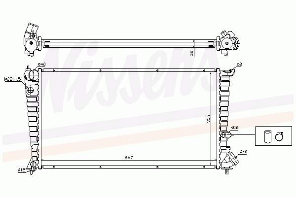 63508 Nissens Radiador de esfriamento de motor