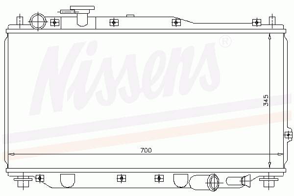 Radiador de esfriamento de motor Nissens 66604