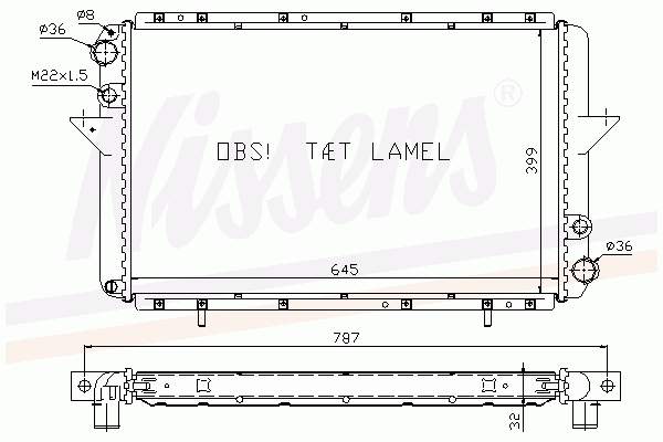 7700745110 Renault (RVI) Radiador de esfriamento de motor