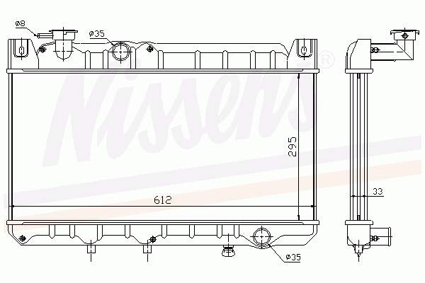 E30315200 Mazda Radiador de esfriamento de motor