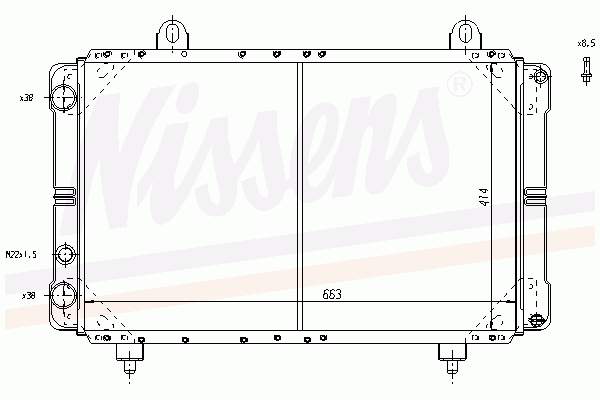 63558 Nissens Radiador de esfriamento de motor