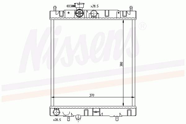 Radiador de esfriamento de motor Nissens 629871 preço, a partir de 64,18 USD