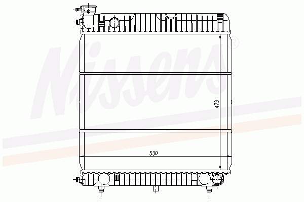 Radiador de esfriamento de motor Nissens 62635