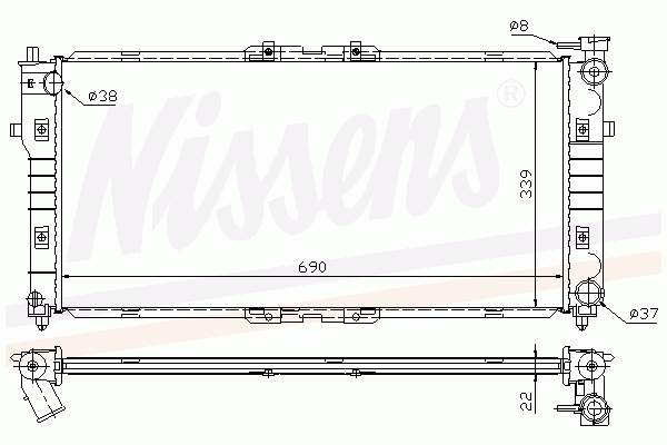 62392A Nissens Radiador de esfriamento de motor
