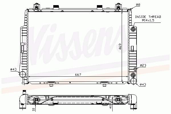 62716A Nissens Radiador de esfriamento de motor