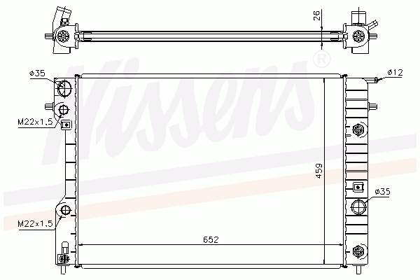 1300165 Opel Radiador de esfriamento de motor