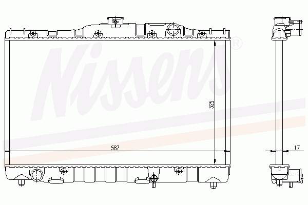 Radiador de esfriamento de motor para Toyota Corolla E8